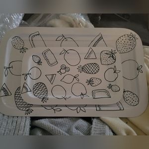 Set of 2 Fairtrade Metal Trays